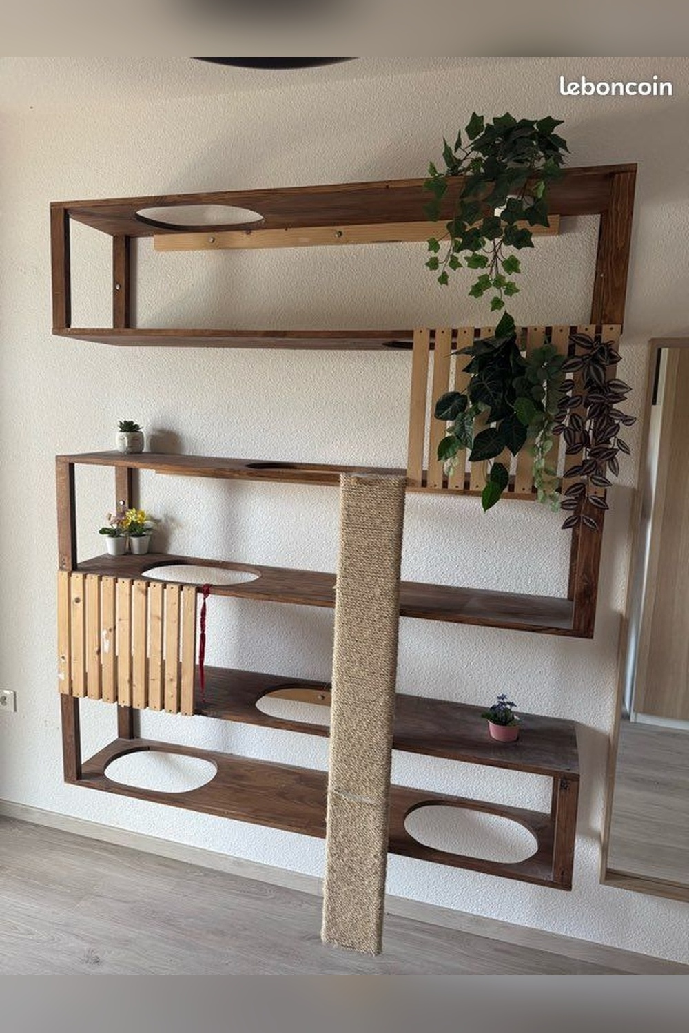 Librero gimnasio modular de pared para gatos